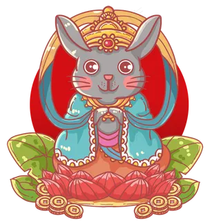 卯年兔年卡通兔子