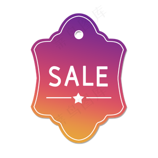 渐变色电商促销吊牌
