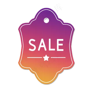 渐变色电商促销吊牌