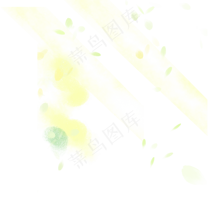 卡通绿色叶子免抠图