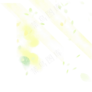 卡通绿色叶子免抠图