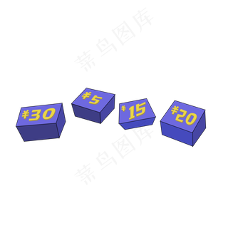 电商紫色不规则优惠券