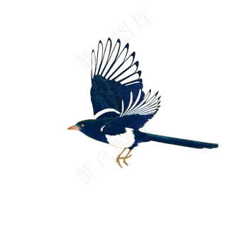 七夕情人节国潮风喜鹊