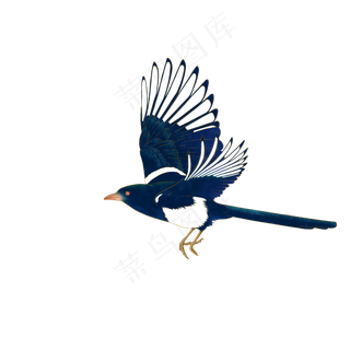 七夕情人节国潮风喜鹊