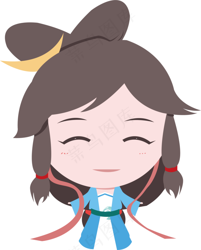 七夕传统佳节卡通简约可爱仙女人