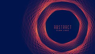 发光的圆形线条框架抽象背景