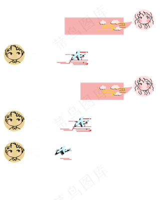 七夕节祥云喜鹊聊天对话框
