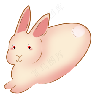 中秋手绘月兔元素免费下载