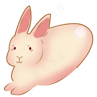 中秋手绘月兔元素免费下载