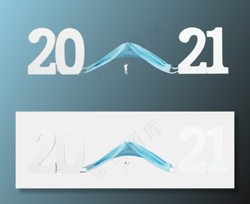 微缩创意2021口罩疫情