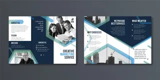 摘要三折页小册子模板