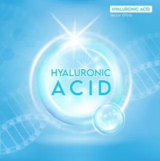 借助透明质酸皮肤溶液广告、具有化妆品广告背景的橙色胶原蛋白血清滴剂使皮肤更年轻的过程。