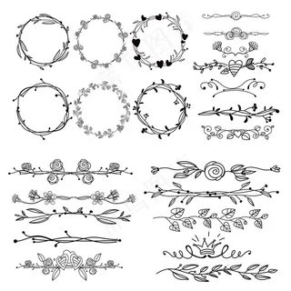 手绘装饰元素和框架