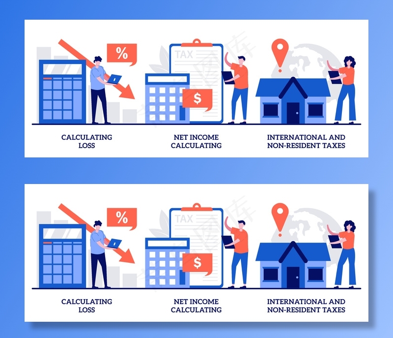 计算损失、计算净收入、国际和非居民税——以小人物为例