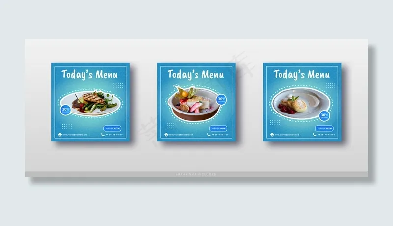 社交媒体模板食品销售和横幅banner模板eps,ai矢量模版下载