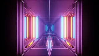 具有彩色几何激光灯的宇宙背景