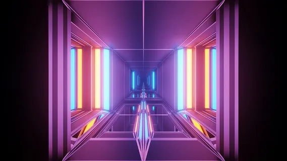 具有彩色几何激光灯的宇宙背景 具有彩色几何激光灯的宇宙背景