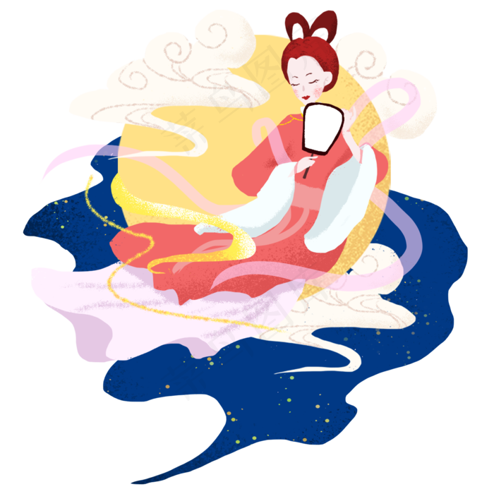 中秋月亮上的嫦娥