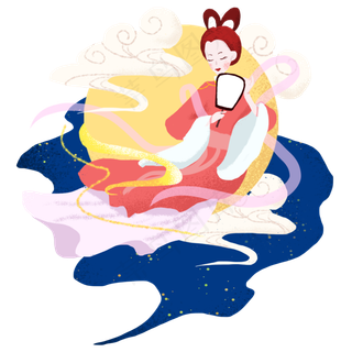 中秋月亮上的嫦娥