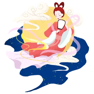 中秋月亮上的嫦娥