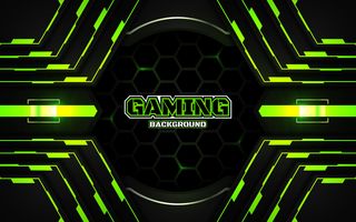 抽象的未来黑色和绿色游戏背景