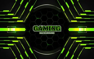 抽象的未来黑色和绿色游戏背景