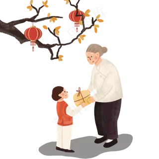 重阳节送礼问候长辈手绘