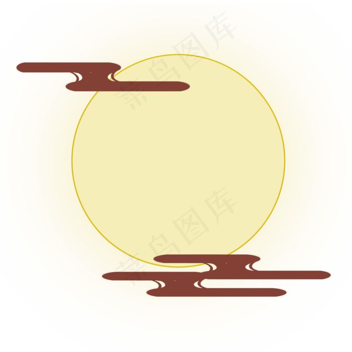 明月祥云中秋节月亮