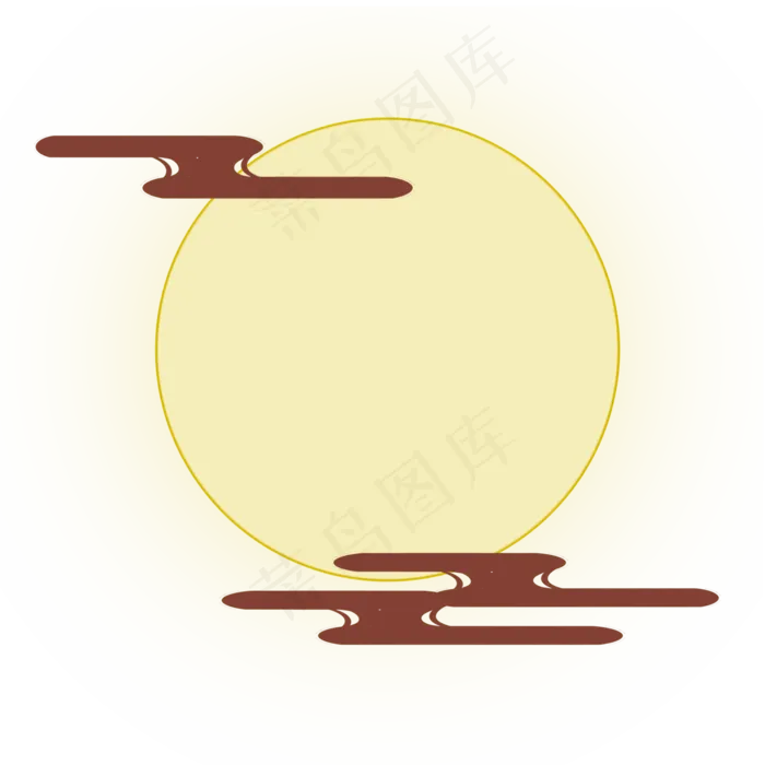 明月祥云中秋节月亮(2000X2000(DPI:300))psd模版下载