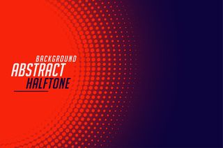 抽象半色调红蓝图案背景