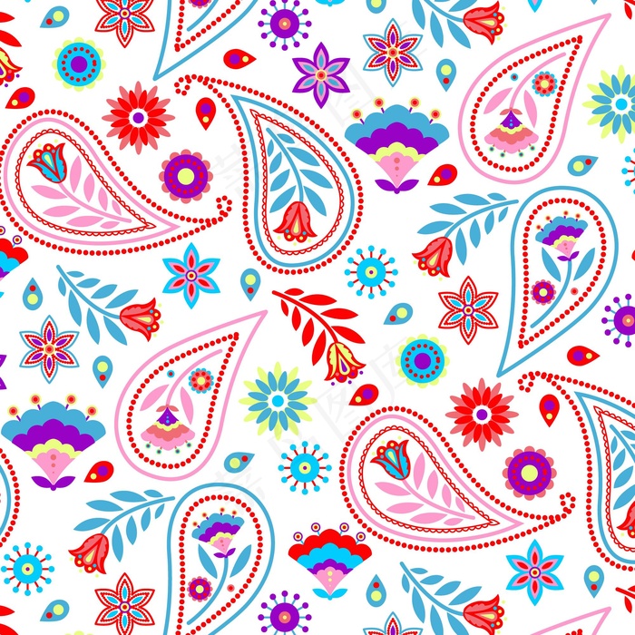 彩叶佩斯利图案