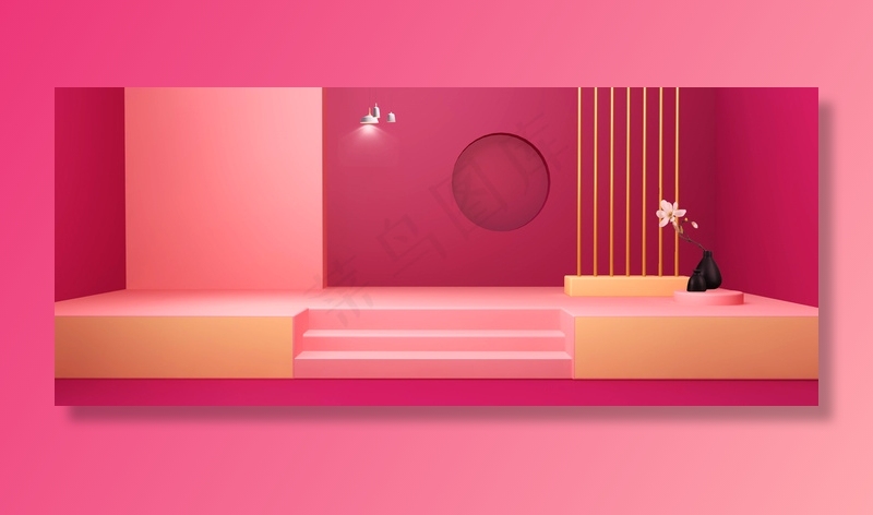 c4d场景海报背景