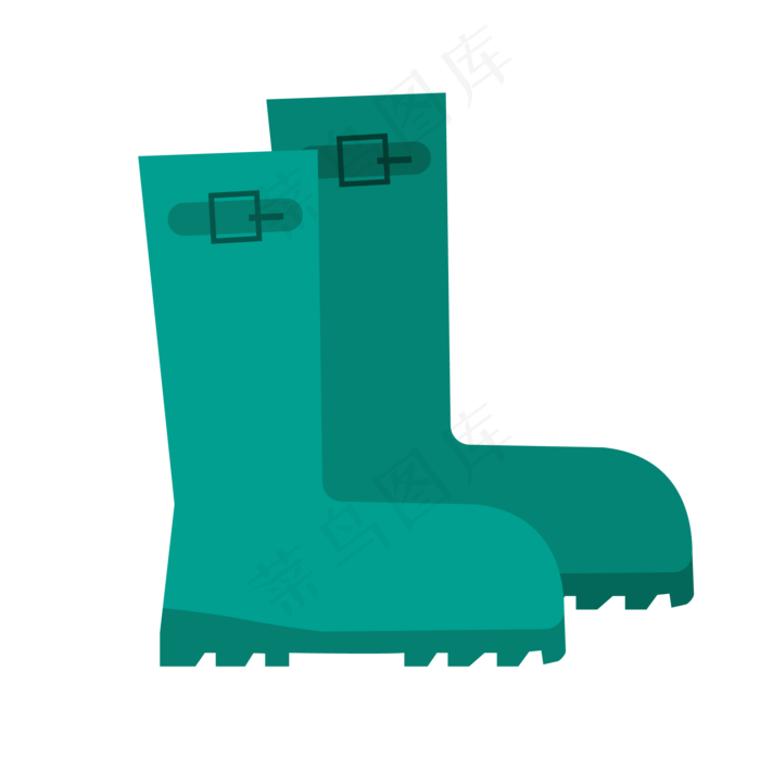绿色靴子(2000*2000px 300 dpi )ai矢量模版下载