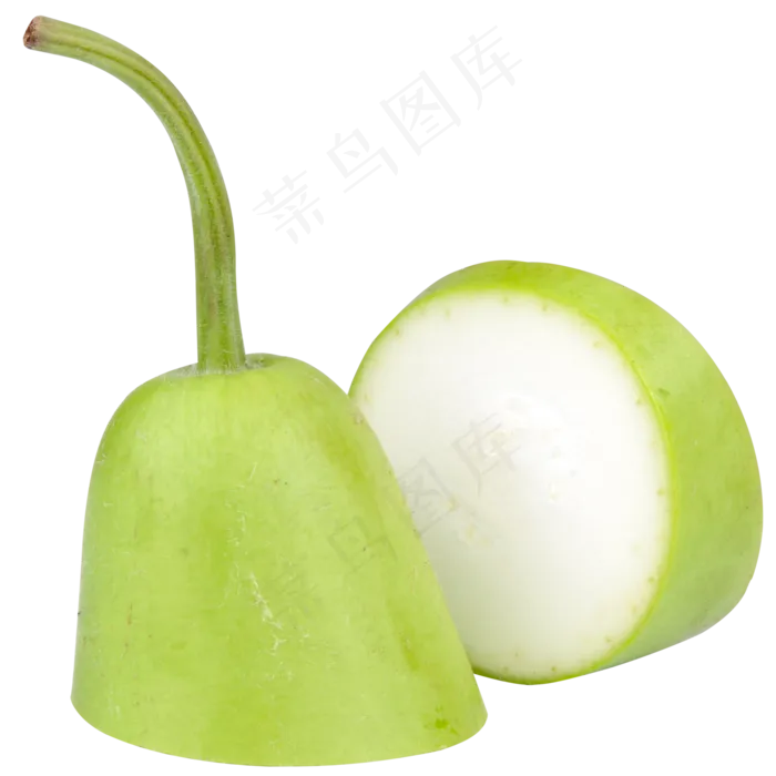 绿色切开的瓜类食物(2000X2000(DPI:300))