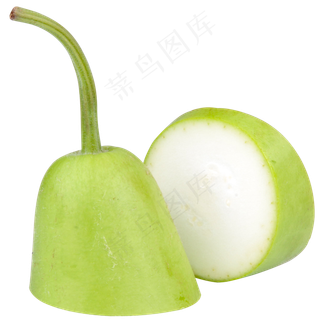 绿色切开的瓜类食物