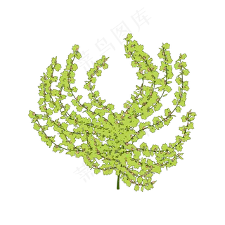 扁平简约手绘风卡通立秋丰收果树