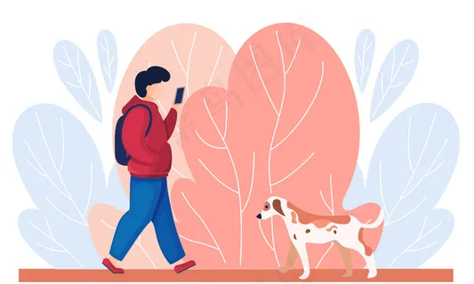 街上一只孤独的小狗