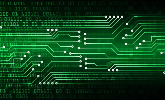 绿色网络电路未来技术概念背景