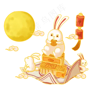 中秋节月饼玉兔