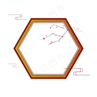 中国古风唯美六角边框