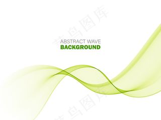 抽象绿波背景绿波元素