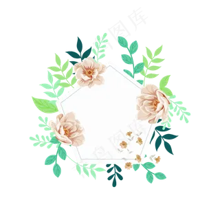 矢量手绘花朵花边