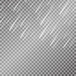 透明背景上的真实雨水效果。 透明背景上的真实雨水效果。