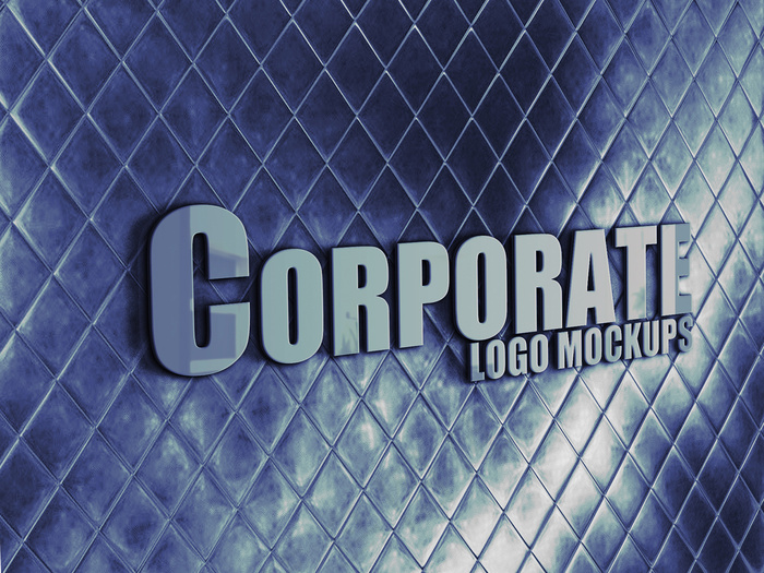 logo样机标志样机智能贴图psd模版下载
