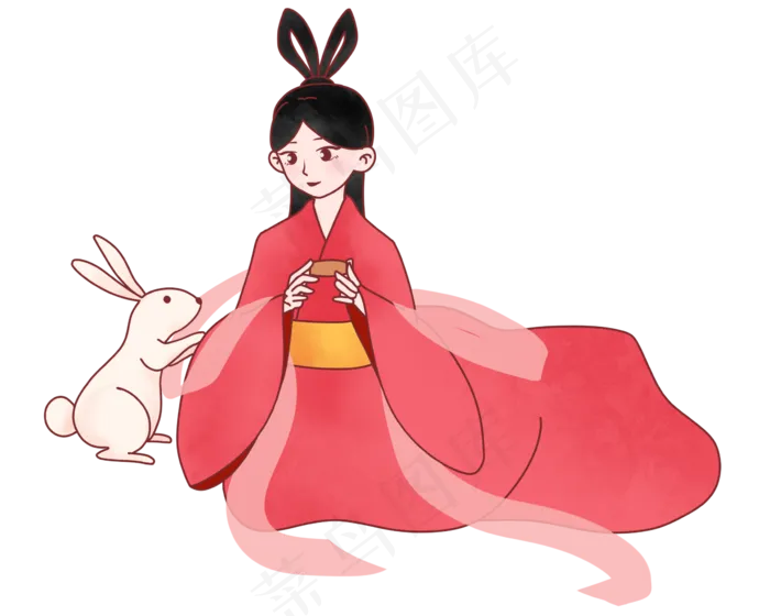 中秋节嫦娥玉兔(2362X1889(DPI:300))psd模版下载