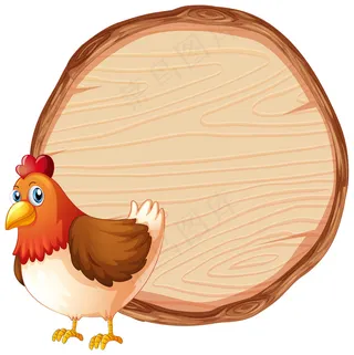 带可爱小鸡的空白标志模板