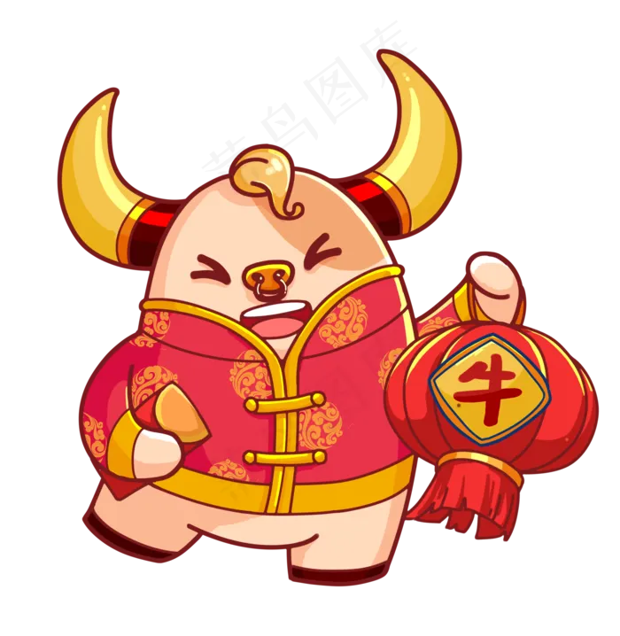 2021新年金牛恭贺新禧(2100X2155(DPI:299))psd模版下载
