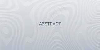 具有地形波浪图案的抽象白色背景