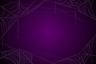 深紫色万圣节背景与蛛网