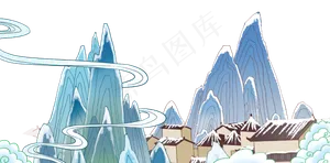 小雪冬天立冬冬至山房子